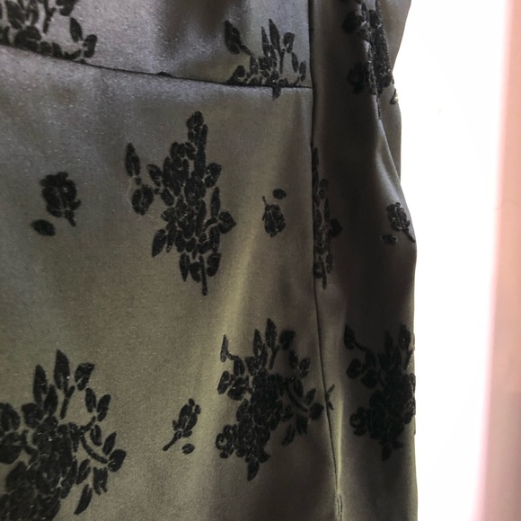 Vintage Y2K bodycon dress with flocked floral pattern - Picture 4 of 11